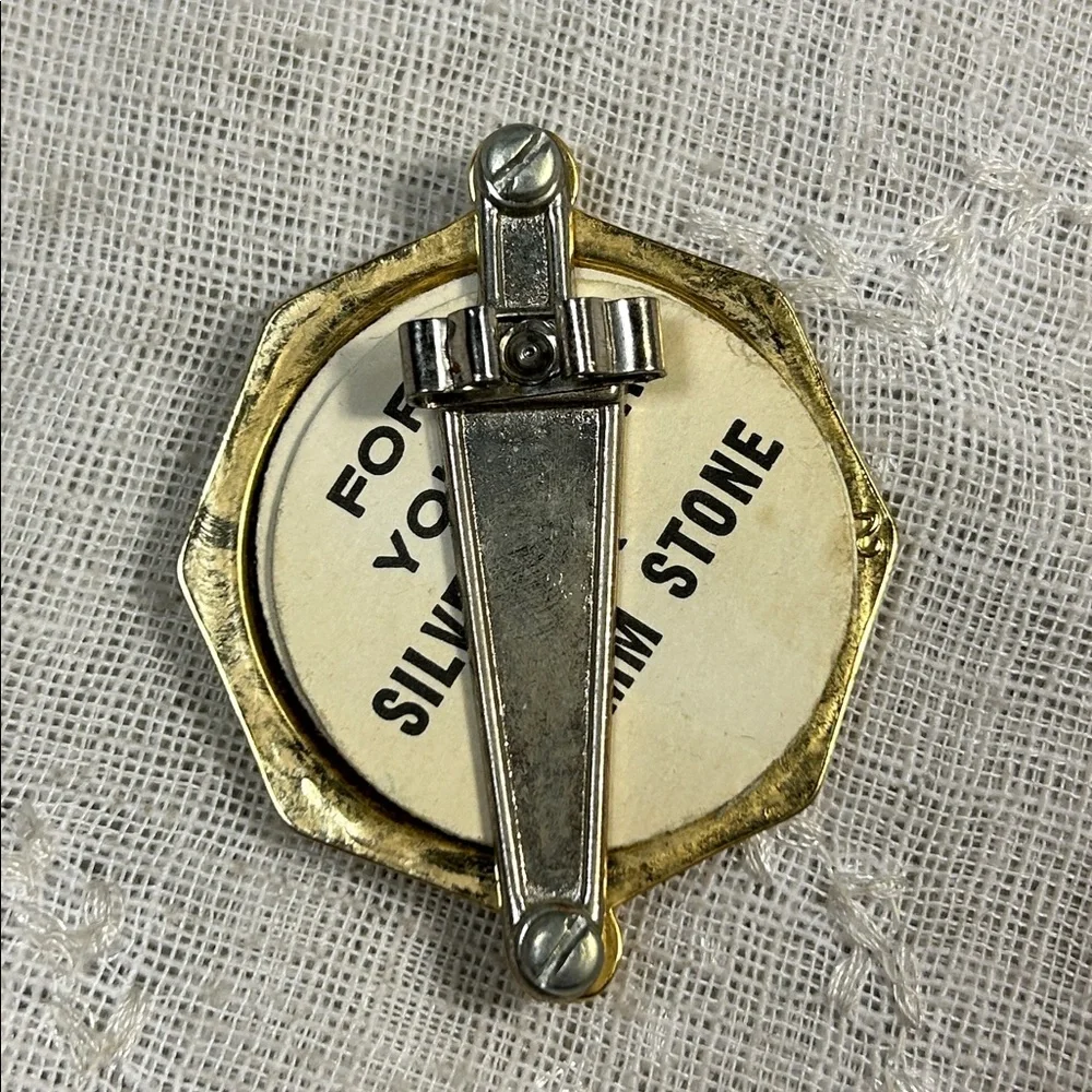 Vintage Bolo tie western leather, with ornate medallion, space for silver dollar